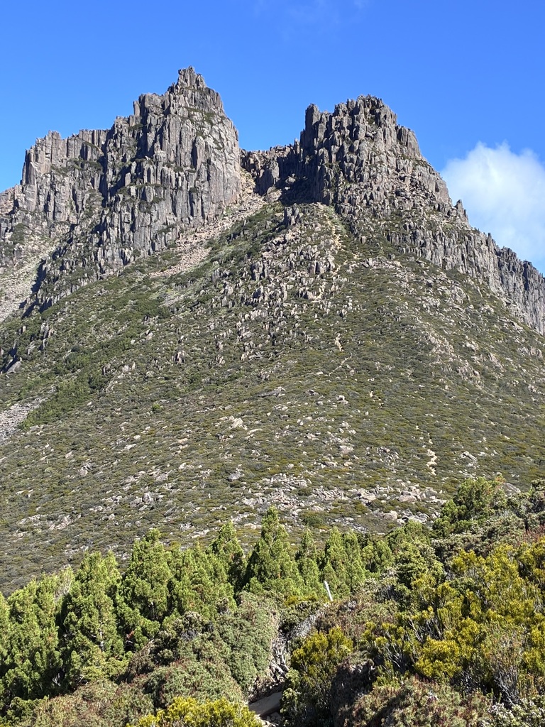 The steep climb up Mount Ossa.