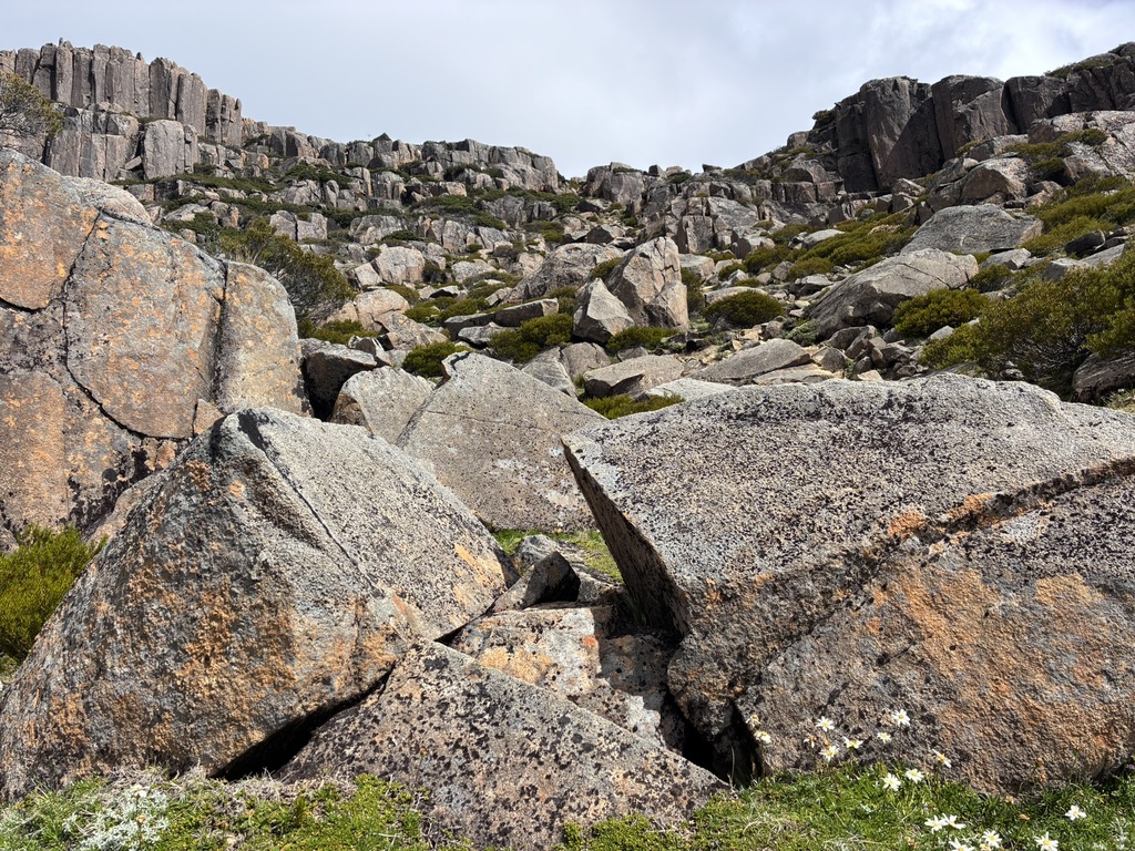 Looking up towards the summit.