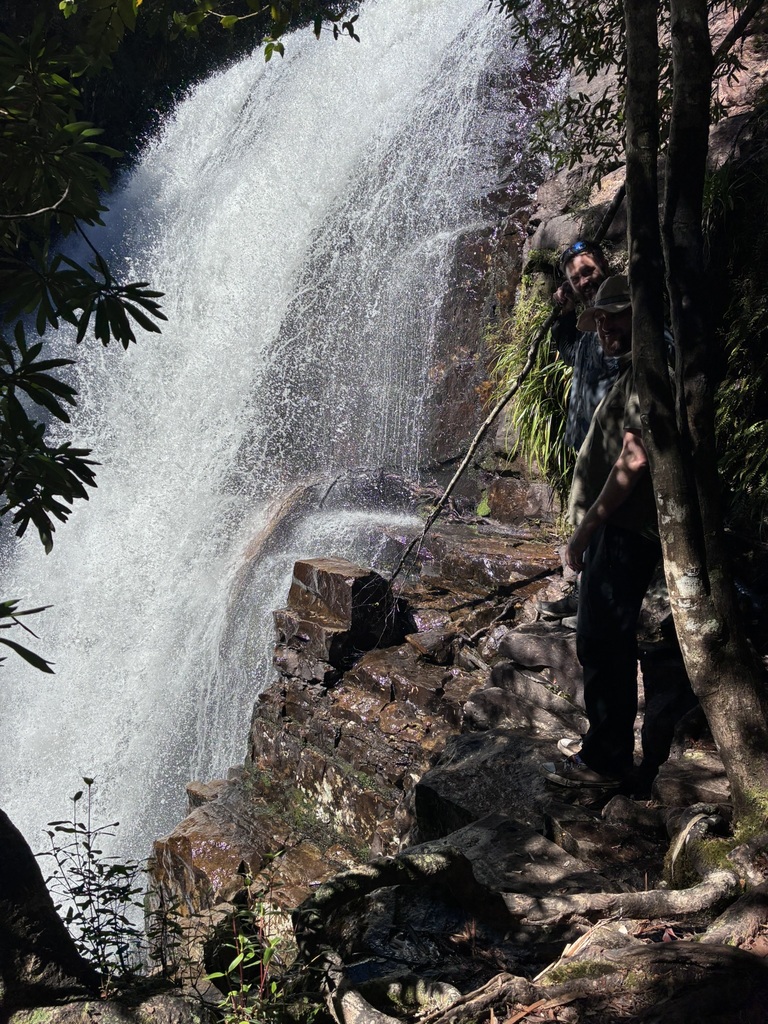 A thundering waterfall in between Kia Ora and Bert Nicholls Huts.